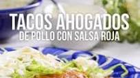 Tacos Ahogados de Pollo con Salsa Roja Tacos Ahogados de Pollo con Salsa Roja