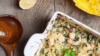 Baked Ricotta Spaghetti Squash with Shrimp Baked Ricotta Spaghetti Squash with Shrimp