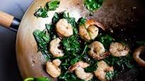 Stir-Fried Sesame Shrimp and Spinach Stir-Fried Sesame Shrimp and Spinach