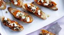 Roast pumpkin and fetta bruschetta Roast pumpkin and fetta bruschetta