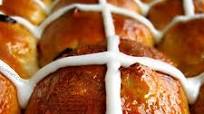 Cherry-Apricot Hot Cross Buns Cherry-Apricot Hot Cross Buns