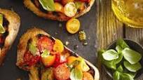 Charred cherry tomato bruschetta Charred cherry tomato bruschetta