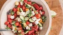 Watermelon Tomato Caprese Salad Watermelon Tomato Caprese Salad