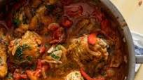 Chicken Cacciatore With Red Peppers, Tomato, and Onion Recipe Chicken Cacciatore With Red Peppers, Tomato, and Onion Recipe