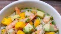 Ceviche de camarón y mango con aguacate Ceviche de camarón y mango con aguacate