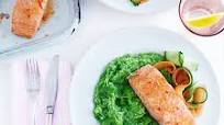Sweet chilli salmon with Asian-style mash Sweet chilli salmon with Asian-style mash