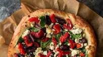 Greek Pizza with Feta, Spinach and Olives Greek Pizza with Feta, Spinach and Olives