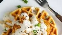 Oven-Fried Chicken with Waffles and White Gravy Oven-Fried Chicken with Waffles and White Gravy
