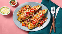 Bruschetta Zucchini Boats with Couscous & Melty Mozz Bruschetta Zucchini Boats with Couscous & Melty Mozz