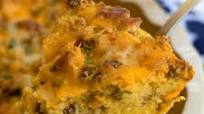 Cheesy Sausage Cornbread Quiche Cheesy Sausage Cornbread Quiche