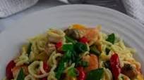 Nigerian Noodles with Seafood Nigerian Noodles with Seafood