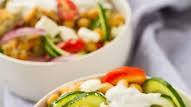 Greek Cucumber Noodle Bowls with Turkey Meatballs Greek Cucumber Noodle Bowls with Turkey Meatballs