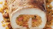 Dirty Wild Rice and Andouille Sausage-Stuffed Pork Loin Dirty Wild Rice and Andouille Sausage-Stuffed Pork Loin