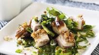 Crisp pork belly salad with mint and coriander Crisp pork belly salad with mint and coriander