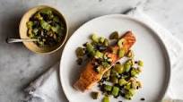 Pan-Seared Salmon With Celery, Olives and Capers Pan-Seared Salmon With Celery, Olives and Capers
