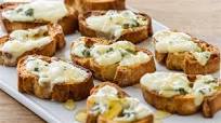 Bruschetta with Gorgonzola Cheese and Honey Bruschetta with Gorgonzola Cheese and Honey