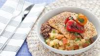 Dukkah-Dusted Tilapia with Eggplant Sofrito & Blistered Peppers Dukkah-Dusted Tilapia with Eggplant Sofrito & Blistered Peppers