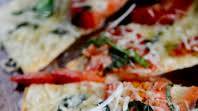 Baked Parmesan Tomatoes Flatbread Pizza Baked Parmesan Tomatoes Flatbread Pizza