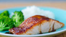 Pan-Seared Salmon with Soy Mustard Glaze Pan-Seared Salmon with Soy Mustard Glaze