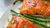 Broiled Salmon with Korean Gochujang Glaze Broiled Salmon with Korean Gochujang Glaze