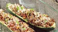 Minced meat stuffed zucchini boats Minced meat stuffed zucchini boats