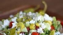 Greek Salad & Hummus Pita Pizza Greek Salad & Hummus Pita Pizza