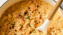 Easy Keto Cauliflower Cheddar Cheese Bacon Soup Easy Keto Cauliflower Cheddar Cheese Bacon Soup