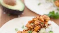 Chipotle Shrimp Burritos with Simple Avocado Crema Chipotle Shrimp Burritos with Simple Avocado Crema
