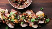 Pork Tenderloin with Date and Cilantro Relish Pork Tenderloin with Date and Cilantro Relish