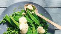 Pea Caesar salad Pea Caesar salad