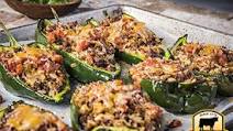 Beef Stuffed Poblano Bake Beef Stuffed Poblano Bake