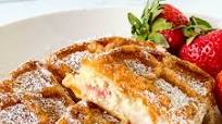 Strawberry Cheesecake Stuffed Waffles Strawberry Cheesecake Stuffed Waffles