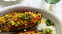 Baked aubergine