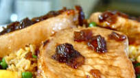 Sweet Soy Glazed Pork Chops with Pineapple Fried Rice Sweet Soy Glazed Pork Chops with Pineapple Fried Rice