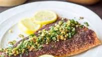 Sumac Roasted Salmon with Almond Gremolata and Horseradish Cream Sumac Roasted Salmon with Almond Gremolata and Horseradish Cream