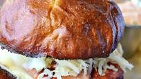 German Knockwurst Sandwich with Sauerkraut and Muenster Cheese German Knockwurst Sandwich with Sauerkraut and Muenster Cheese