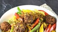 Vegan Rasta Pasta with Walnut Meatballs Vegan Rasta Pasta with Walnut Meatballs