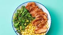 Roasted BBQ Pork Tenderloin with Buttery Corn & Broccoli Roasted BBQ Pork Tenderloin with Buttery Corn & Broccoli