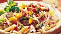 Grilled Italian Sausages with Pasta and Vegetables Grilled Italian Sausages with Pasta and Vegetables