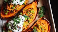Loaded Indian Spiced Sweet Potatoes Loaded Indian Spiced Sweet Potatoes