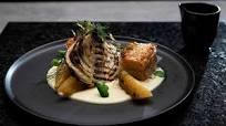 Crispy Pork Belly with Celeriac Puree and Charred Fennel with an Apple and Thyme Glaze Crispy Pork Belly with Celeriac Puree and Charred Fennel with an Apple and Thyme Glaze