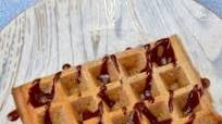 Oven Baked Waffles with Maple Chocolate Sauce Oven Baked Waffles with Maple Chocolate Sauce