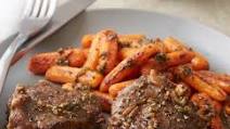 Lamb Chops with Garlic Butter Sauce and Roasted Carrots Lamb Chops with Garlic Butter Sauce and Roasted Carrots