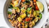 Ground Turkey Skillet with Zucchini, Corn, Black Beans and Tomato Ground Turkey Skillet with Zucchini, Corn, Black Beans and Tomato