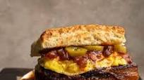 Pork Belly Breakfast Biscuit Sandwich Pork Belly Breakfast Biscuit Sandwich