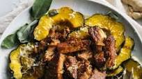Roasted Acorn Squash with Honey Ginger Pork Roasted Acorn Squash with Honey Ginger Pork