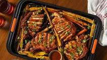 Pork Chops with Korean Marinade and Spicy Carrots Pork Chops with Korean Marinade and Spicy Carrots
