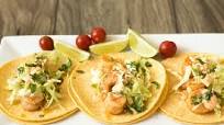 Shrimp Tacos with Spicy Sauce and Cabbage Slaw Shrimp Tacos with Spicy Sauce and Cabbage Slaw