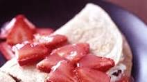 Cannoli Quesadilla with Strawberry Sauce Cannoli Quesadilla with Strawberry Sauce