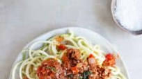 Zucchini Spaghetti with Homemade Meat Sauce Zucchini Spaghetti with Homemade Meat Sauce